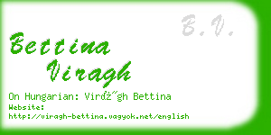 bettina viragh business card
